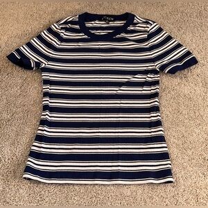J. Crew short sleeve fitted striped top. Size M